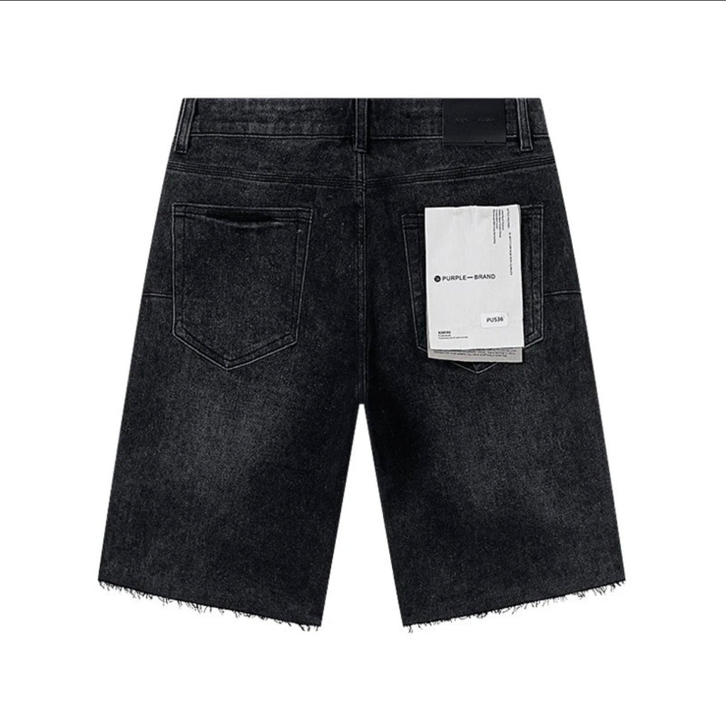 Purple Black Denim Shorts – Premium Streetwear