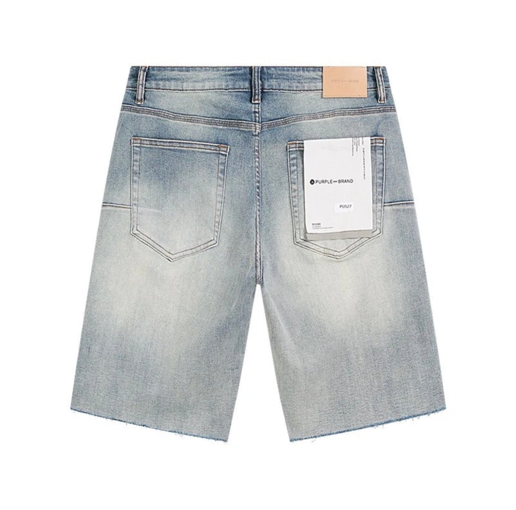 Purple Brand Denim Shorts Light Wash Men’s Designer Jean Shorts