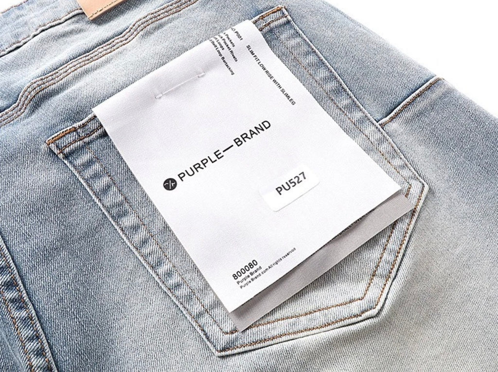 Purple Brand Denim Shorts Light Wash Men’s Designer Jean Shorts