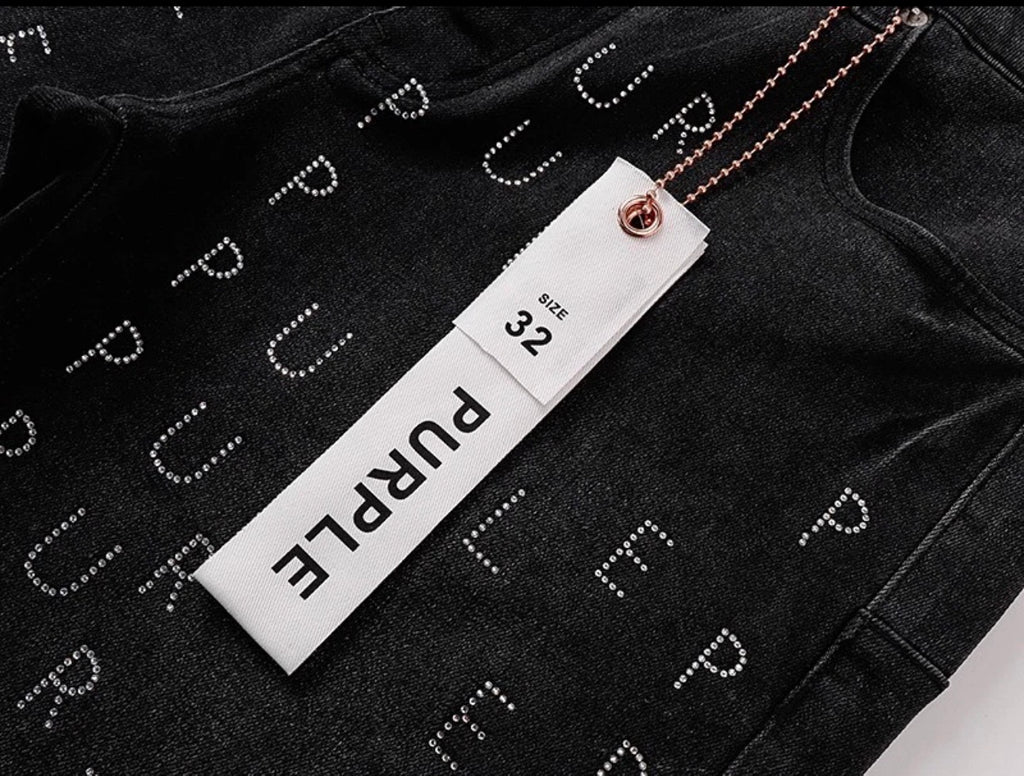 Purple Black Denim Shorts – Premium Streetwear
