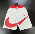 Nike Sports Shorts White/Red Athletic Drawstring Shorts