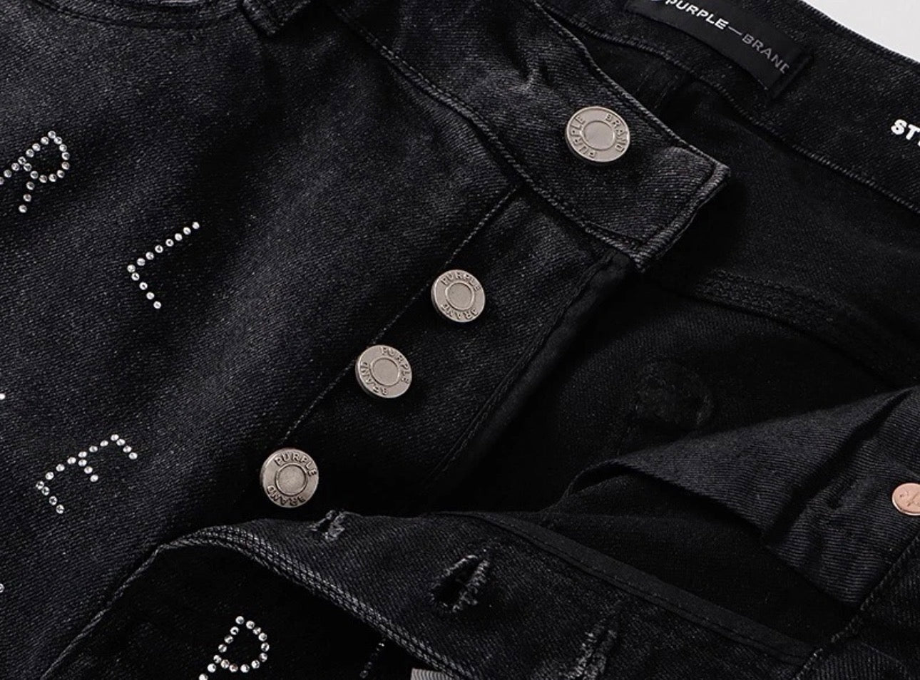 Purple Black Denim Shorts – Premium Streetwear