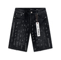 Purple Black Denim Shorts – Premium Streetwear