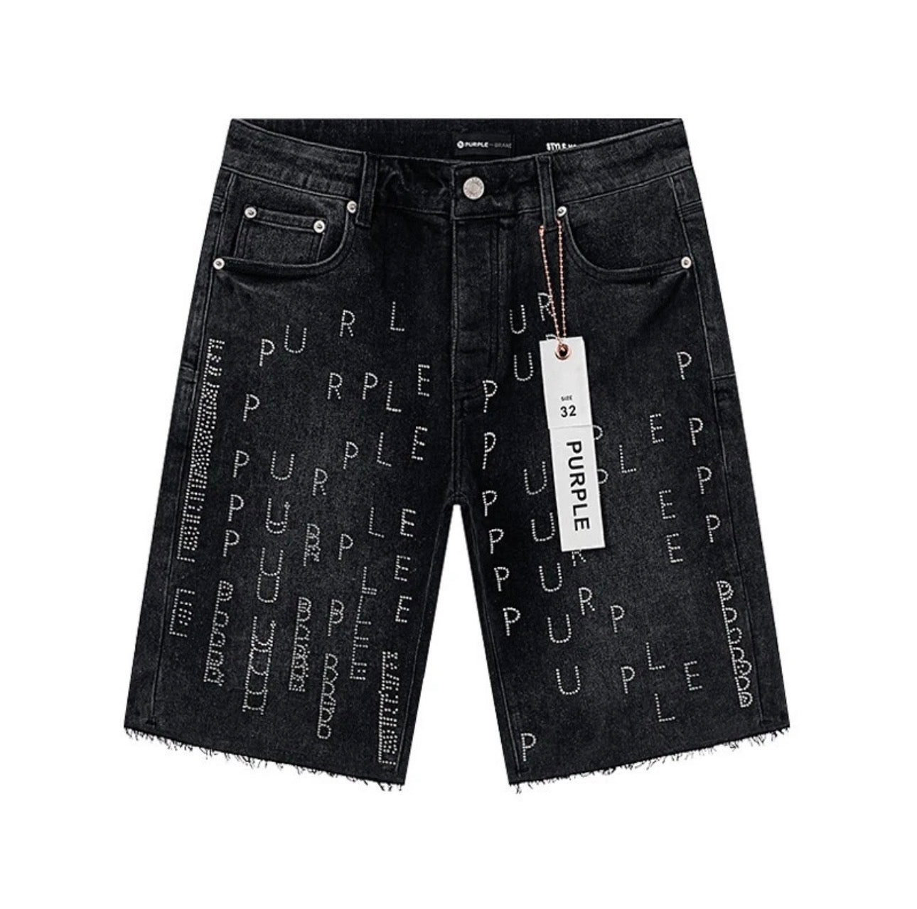 Purple Black Denim Shorts – Premium Streetwear