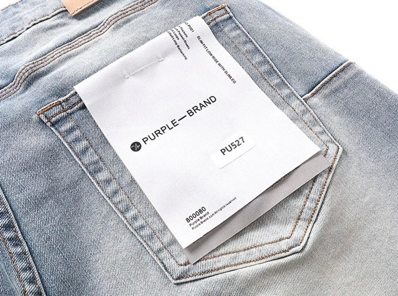 Purple Denim Shorts – Light Wash