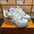 Louis Vuitton LV Trainer White Silver Sneakers Men’s Luxury Designer Shoes New