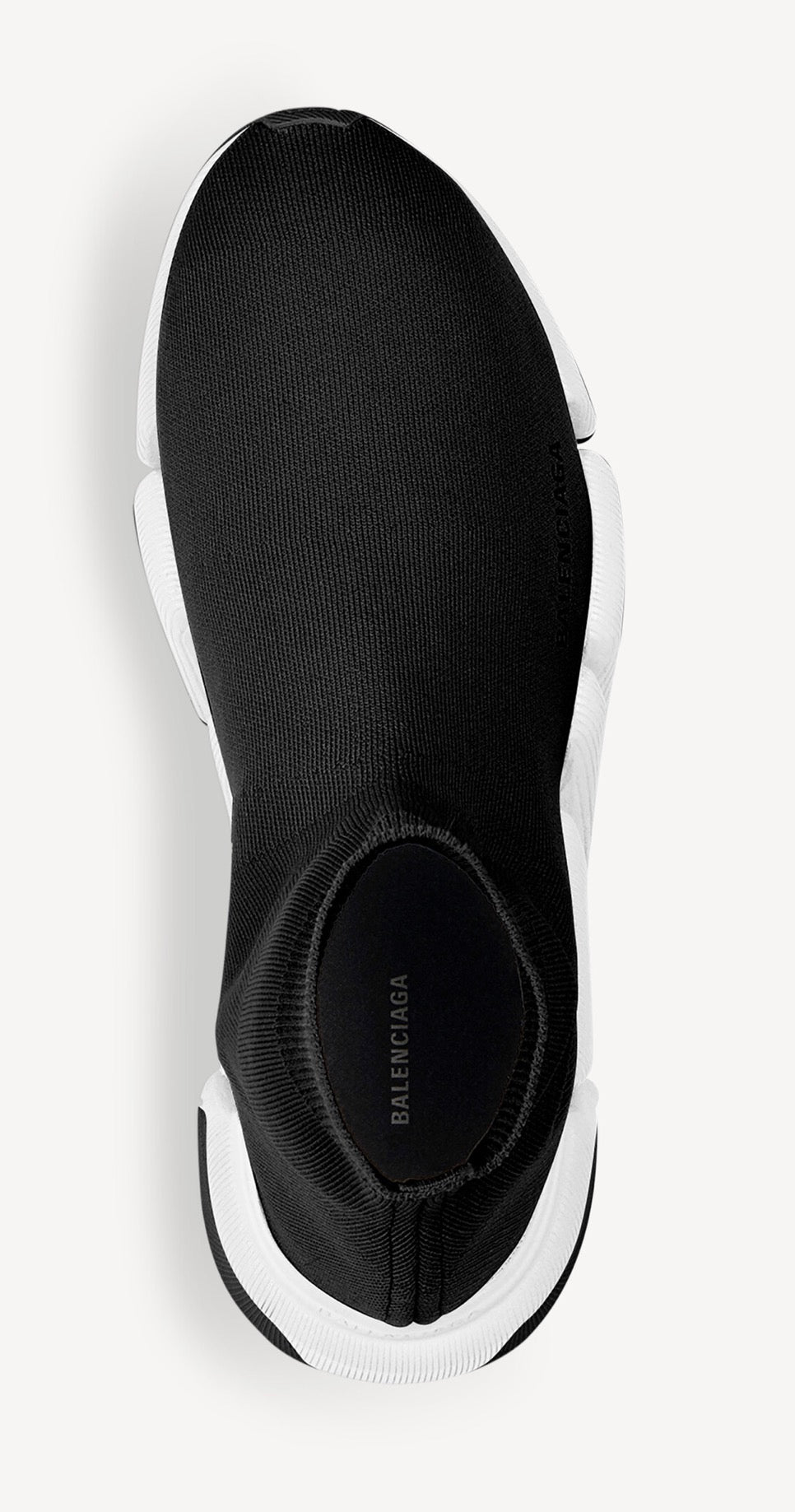 Balenciaga Speed Trainer Black White Knit Sock Sneakers