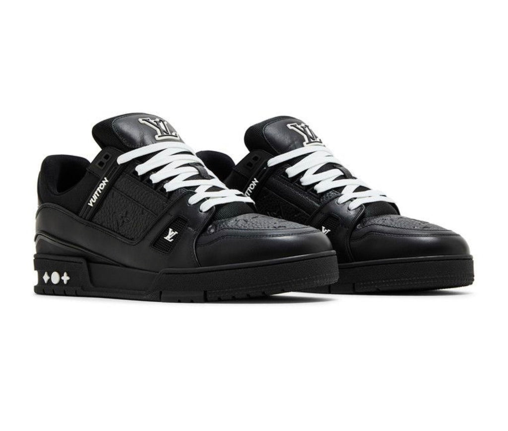 Louis Vuitton trainer embossed monogram black