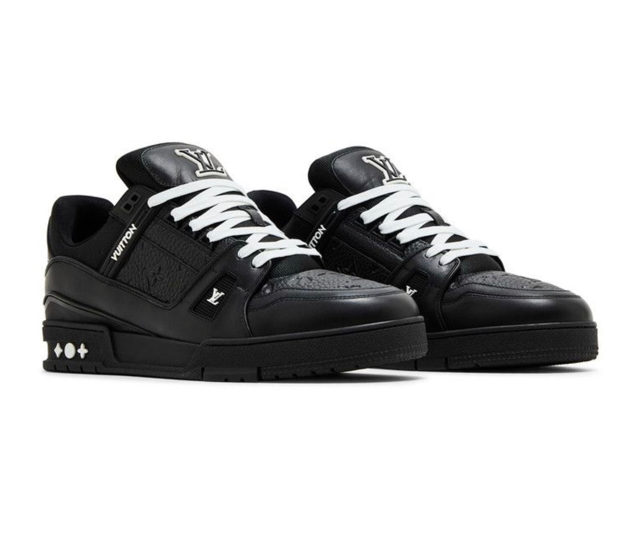 Louis Vuitton trainer embossed monogram black