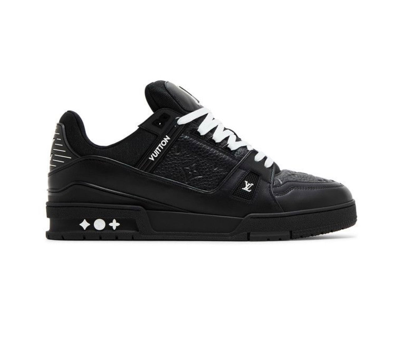 Louis Vuitton trainer embossed monogram black