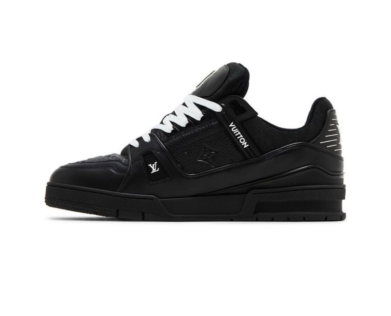 Louis Vuitton trainer embossed monogram black