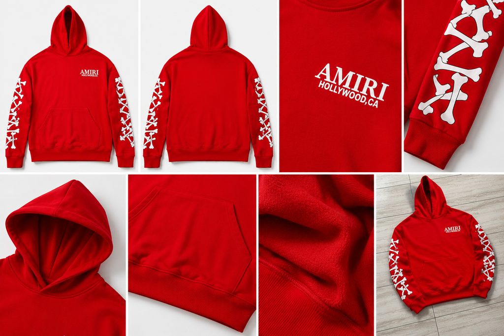 AMIRI Red Hoodie – Premium Streetwear